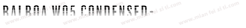 Balboa W05 Condensed字体转换